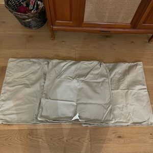 Khaki/Tan Twill Euro Pillow Covers from Ballard Designs